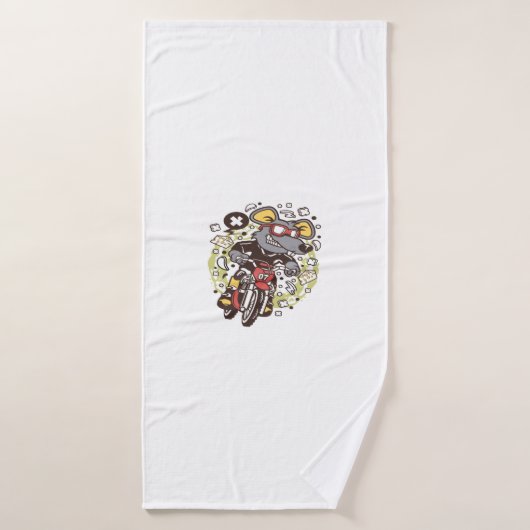 Rat Motocross Rider Badehandtuch (Badehandtuch)