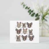 Rat Mouse Mice Postkarte (Stehend Vorderseite)