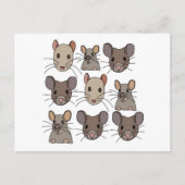 Rat Mouse Mice Postkarte (Vorderseite)