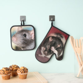 Rat Ofenhandschuh & Topflappen-Set