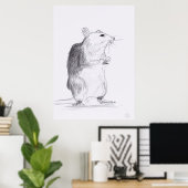 Rat Original Zeichnend 24x36 Poster (Heimbüro)