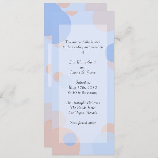 Rat Pack Einladung - Blau (Vorne/Hinten)