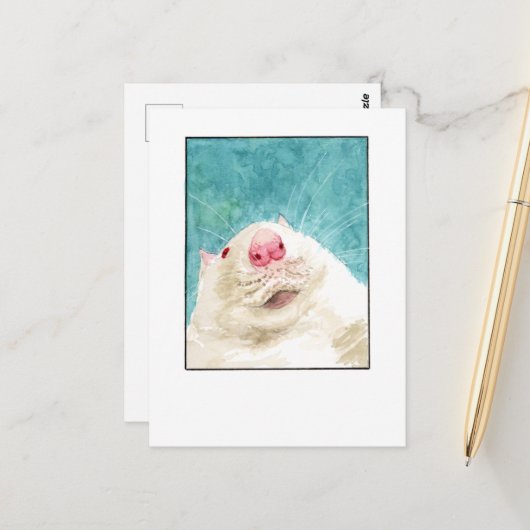 Rat Pet Selfie - DNM Postkarten (Vorderseite/Rückseite Beispiel)