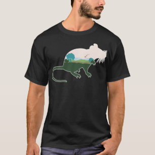 Rat Print Landscape for Mouse Lover Rat Animal Mi T-Shirt