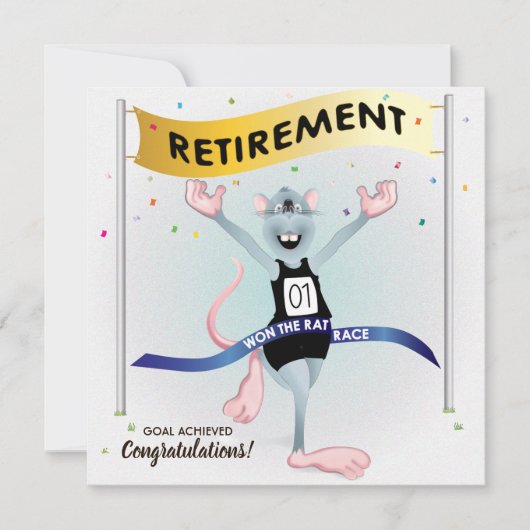 Rat Race Funny Retirement Karte (Vorderseite)