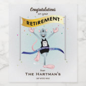Rat Race Funny Retirement Weinetikett (Einzelnes Label)