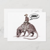 Rat Race Geek Cowboy Postcard Postkarte (Vorne/Hinten)