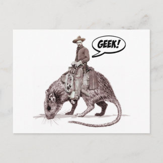 Rat Race Geek Cowboy Postcard Postkarte