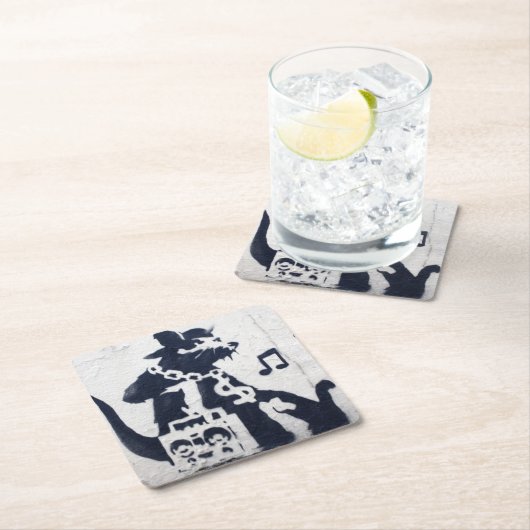 Rat Rap Graffiti Art Untersetzer (Vor Ort)