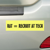 RAT = RECRUIT AT TECH AUTOAUFKLEBER (Auf Auto)