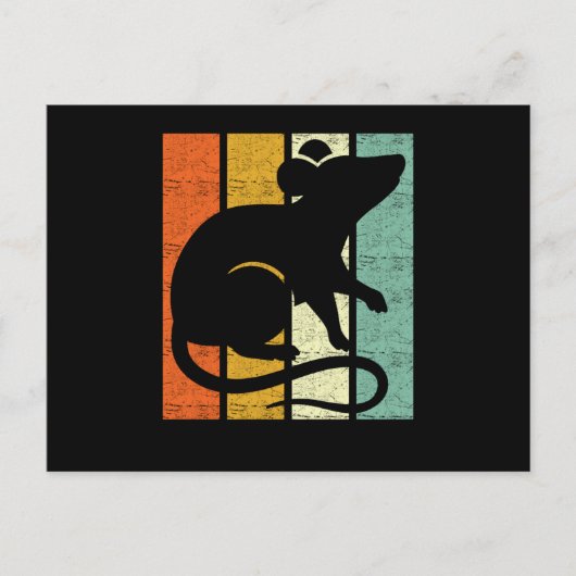 Rat Retro Postkarte (Vorderseite)