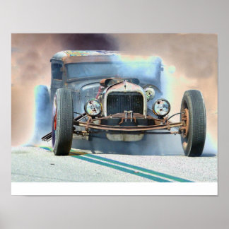 Rat Rod Burnout Poster