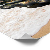 Rat Rod Car Skeleton Joyride am Strand Funny Poster (Ecke)