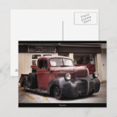 "RAT ROD" DODGE Postkarte (Vorne/Hinten)