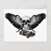 Rat Rod Skull & Crowbars Postkarte (Vorderseite)