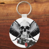 Rat Rod Skull & Crowbars Schlüsselanhänger (Vorderseite)