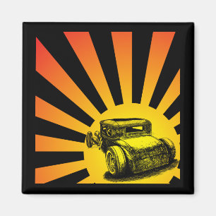 Rat Rod Sonnenuntergang Magnet