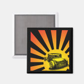 Rat Rod Sunset Magnet (Vorderseite/Rückseite)