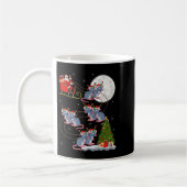 Rat Rodents Santa Sleigh Flying Funny Magical Chri Kaffeetasse (Links)