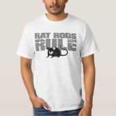 Rat Rods Rule Retro Classic Car Tee Shirt (Vorderseite)