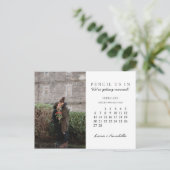 Rat Save the Date Februar 2022 Kalender Postkarte (Stehend Vorderseite)