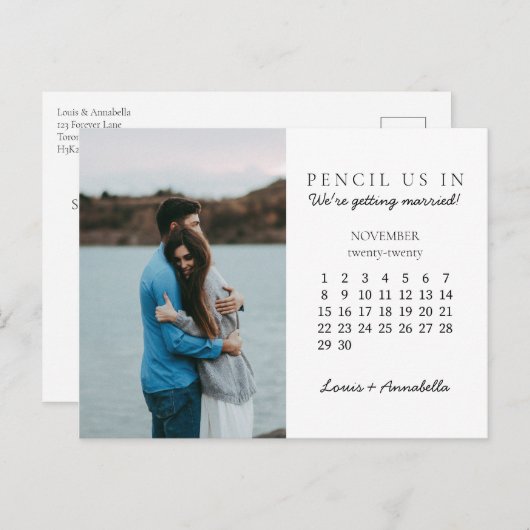 Rat Save the Date November 2020 Postkarte (Vorne/Hinten)