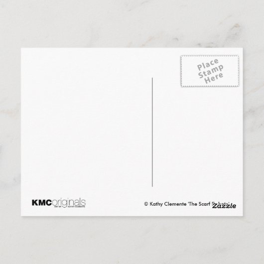 Rat Snowman im Schal Postcard Postkarte (Rückseite)