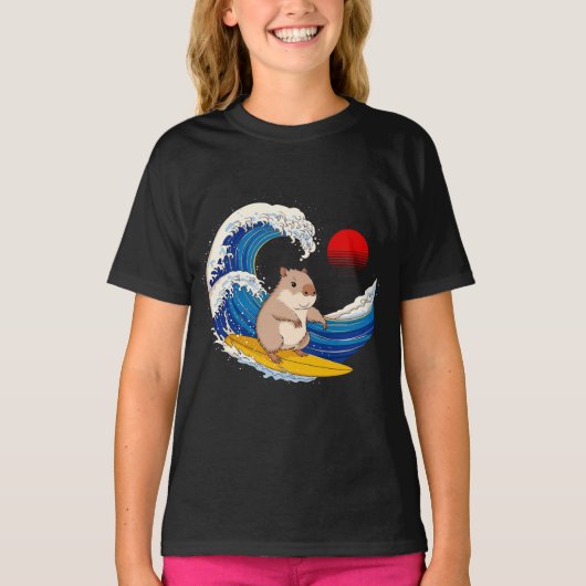 RAT SURFEN AM NACHT T-Shirt (Vorderseite)