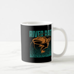 Rat "Süßwasser" beim Fischen — Fisch Kaffeetasse
