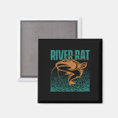 Rat "Süßwasser" beim Fischen — Fisch Magnet (Vorderseite/Rückseite)