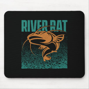 Rat "Süßwasser" beim Fischen — Fisch Mousepad