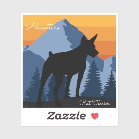 Rat Terrier Adventure Aufkleber (Blatt)