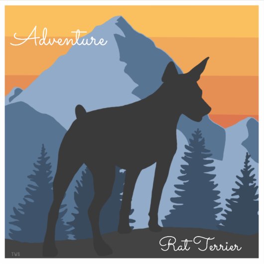 Rat Terrier Adventure Aufkleber (Vorderseite)