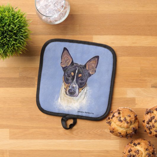 Rat Terrier Art Topflappen (Oben Unten)