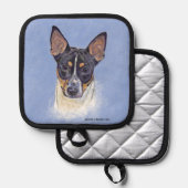 Rat Terrier Art Topflappen (Vorderseite/Rückseite)