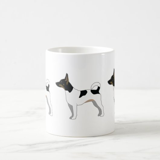 Rat Terrier Basic Rasse Silhouette Design Kaffeetasse (Mittel)