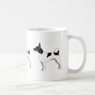 Rat Terrier Basic Rasse Silhouette Design Kaffeetasse