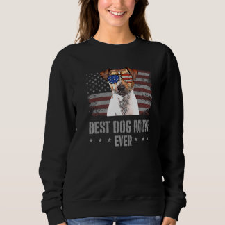 Rat Terrier Bester Hund Mama je Retro USA Sweatshirt