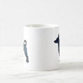 Rat Terrier Black Watercolor Silhouette Kaffeetasse (Mittel)