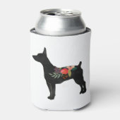 Rat Terrier CC Dog Boho Silhouette Dosenkühler (Kanne Vorderseite)