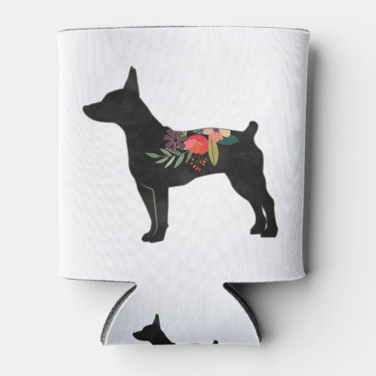 Rat Terrier CC Dog Boho Silhouette Dosenkühler (Vorderseite)