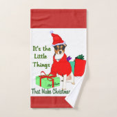 Rat Terrier Christmas Badhandtuch Set (Handtuch)