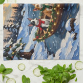 Rat Terrier Christmas Boat Holiday Geschirrtuch (Gefaltet)