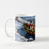 Rat Terrier Christmas Boat Holiday Kaffeetasse (Links)
