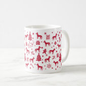 Rat Terrier Christmas Design Kaffeetasse (VorderseiteRechts)