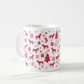 Rat Terrier Christmas Design Kaffeetasse (Vorderseite Links)