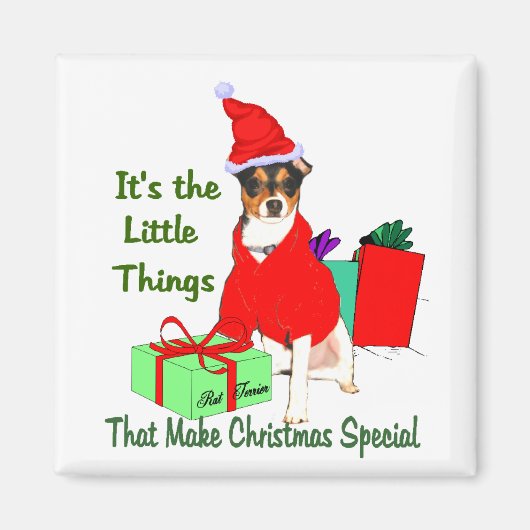 Rat Terrier Christmas Geschenke Magnet (Vorne)