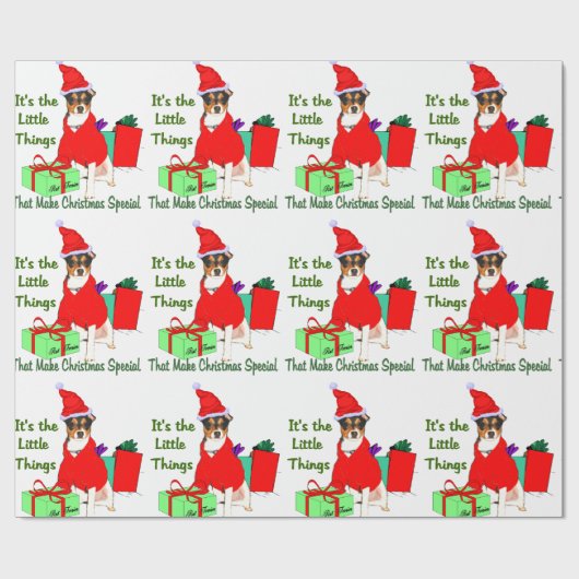 Rat Terrier Christmas Geschenkpapier (Flach)