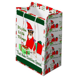 Rat Terrier Christmas Mittlere Geschenktüte
