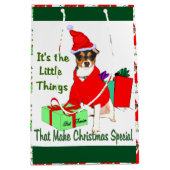 Rat Terrier Christmas Mittlere Geschenktüte (Vorderseite)